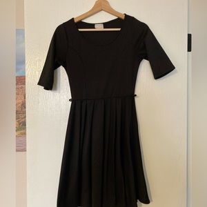 Black mini dress with sleeves size small